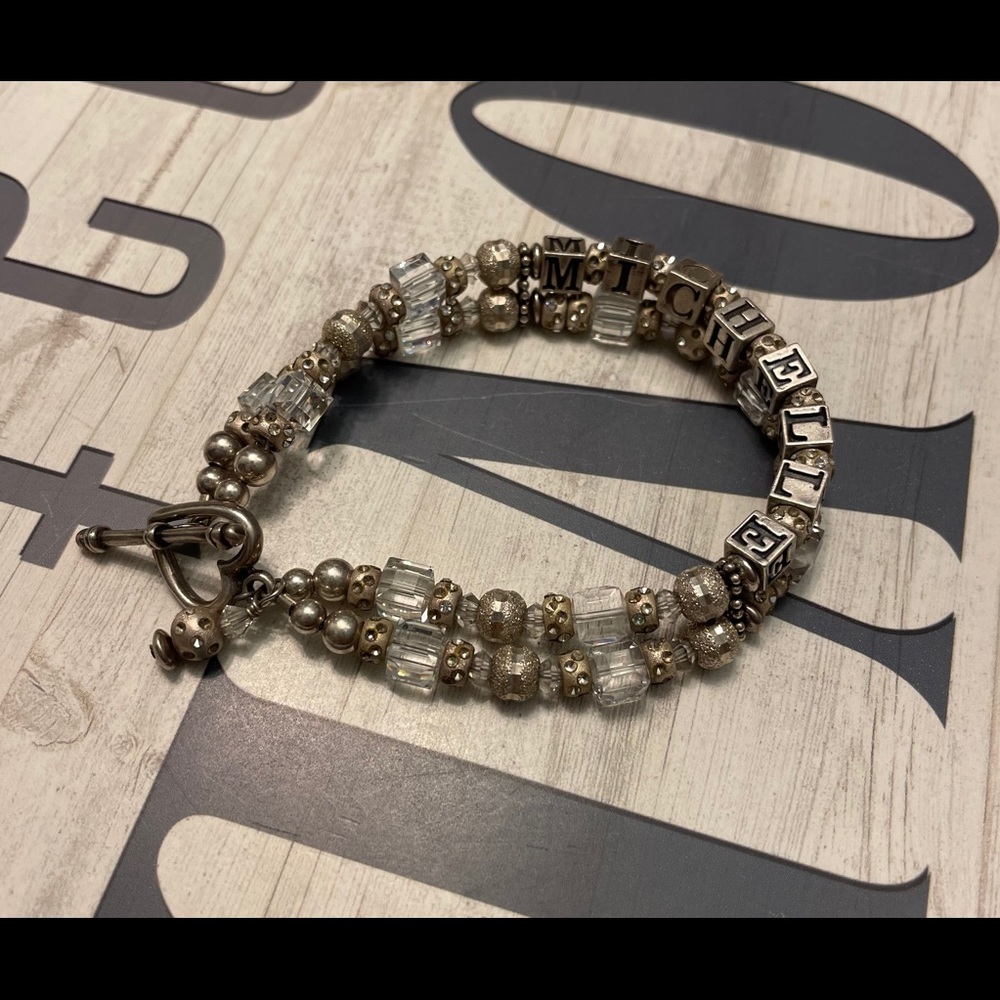 Sterling Silver “Michelle” Toggle Heart Bracelet